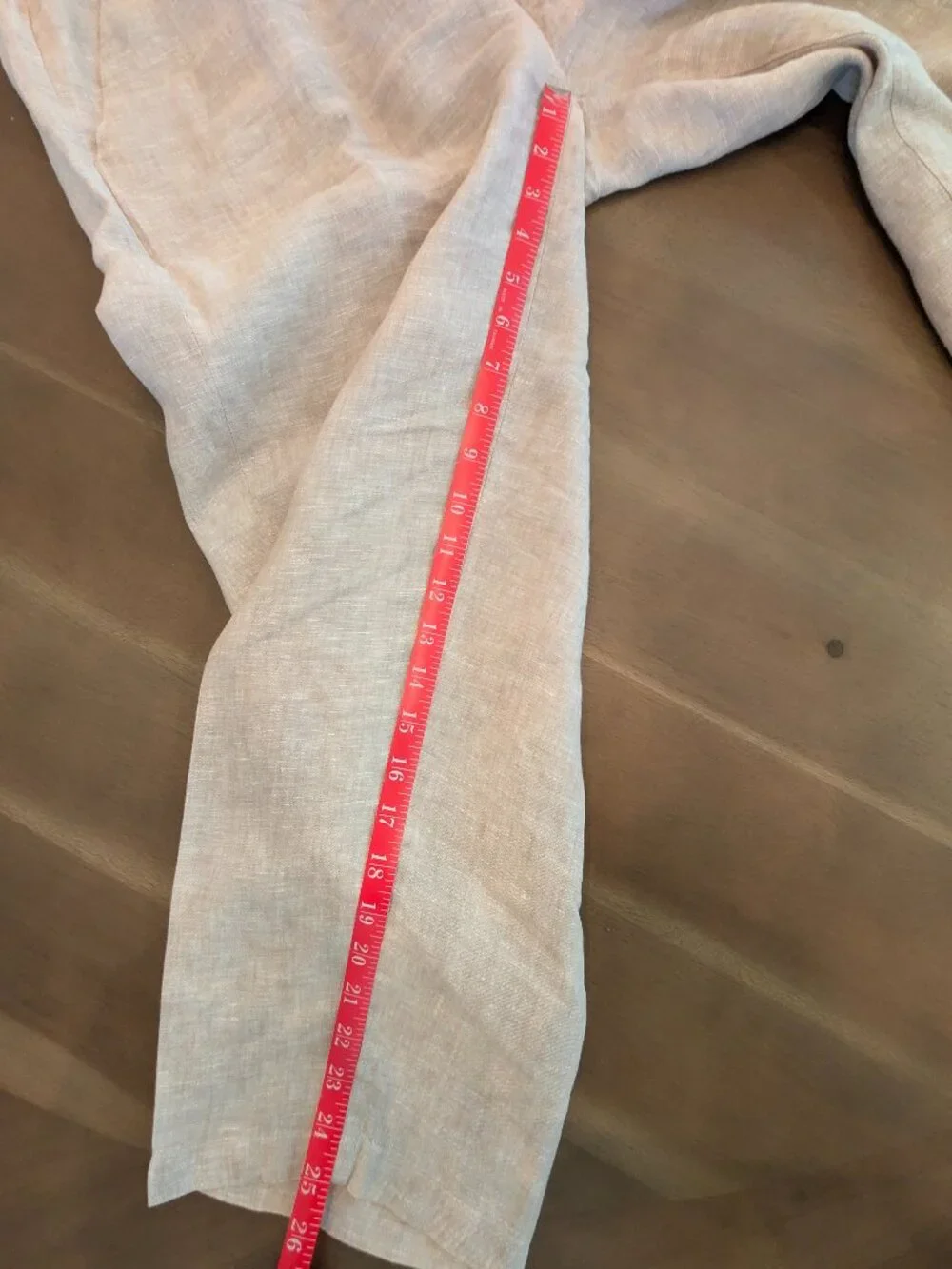 Quince 100% Linen Pants | Light Beige | Relaxed Fit | Size L